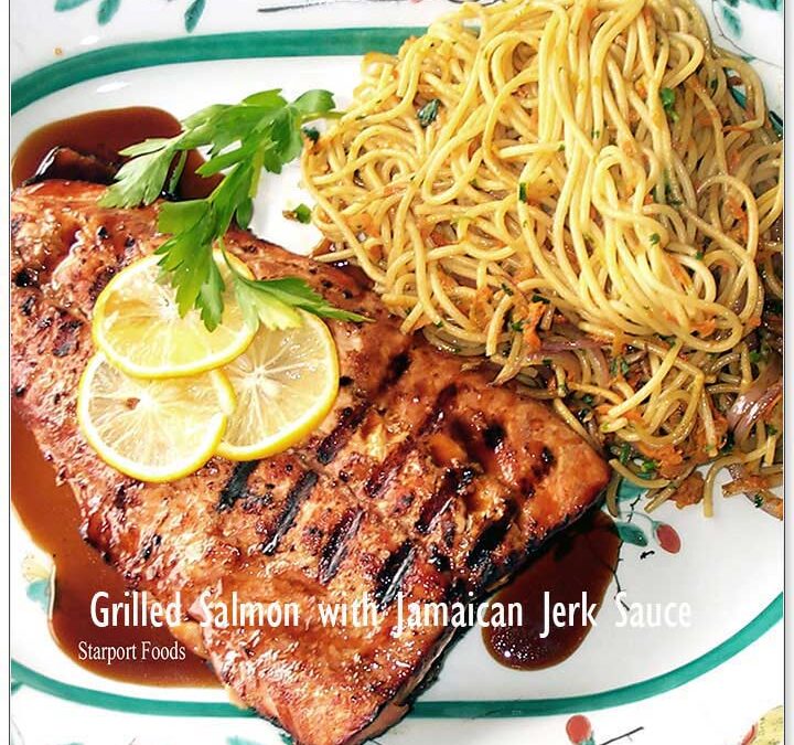 Grilled Salmon with Jamaican Jerk Sauce