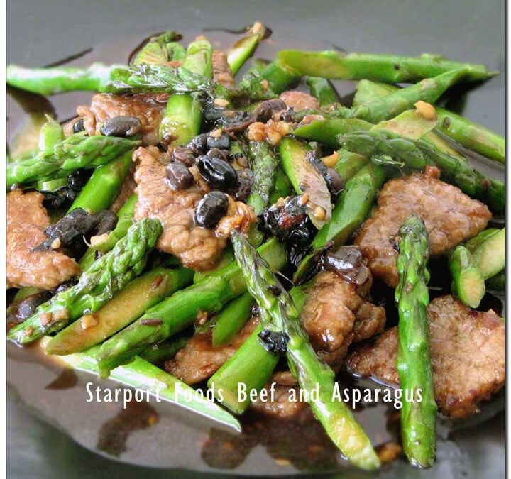 Garlic Sesame and Black Bean Sauce Beef and Asparagus