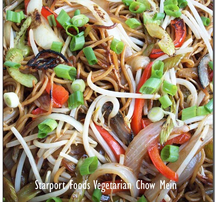 Vegetarian Chow Mein with Spaghetti Noodles